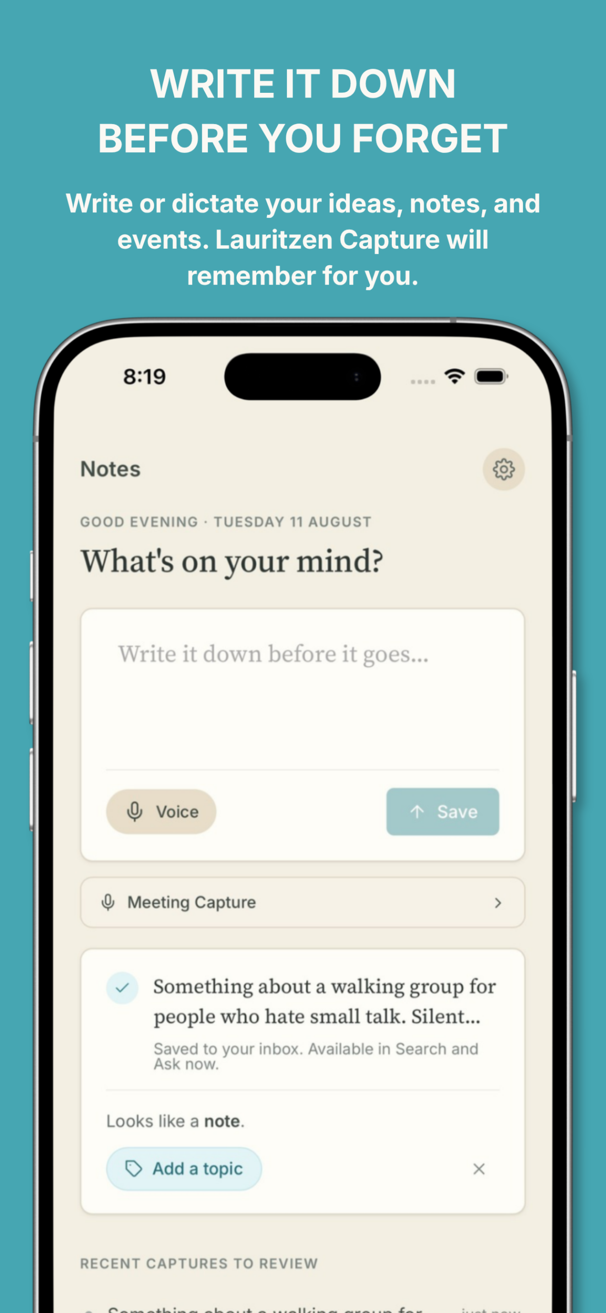 Lauritzen Capture app screenshot
