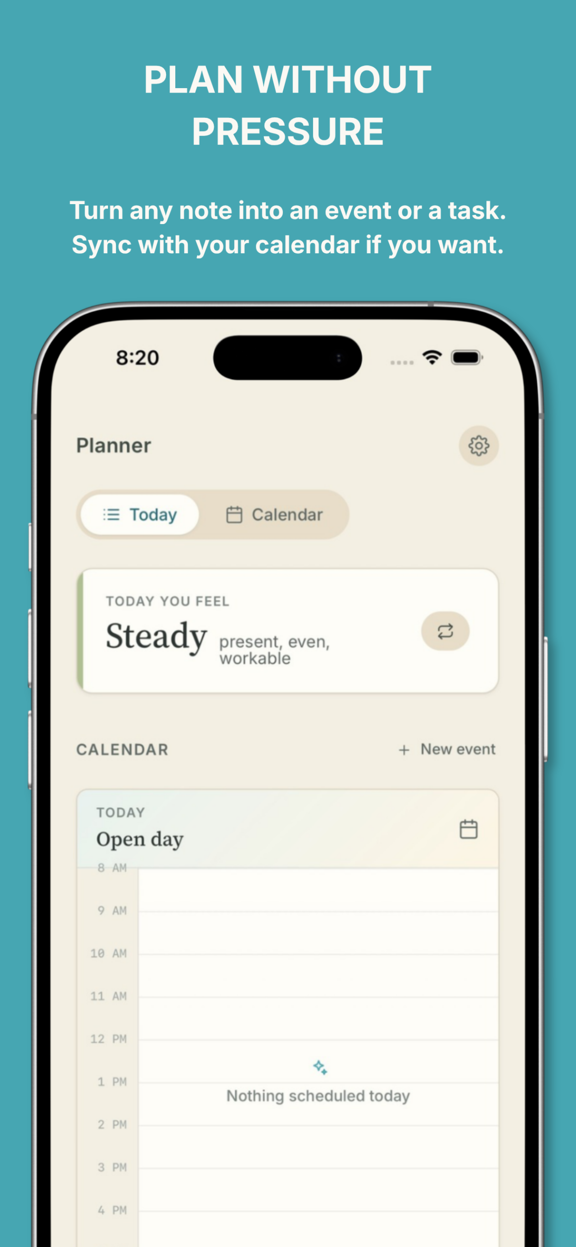 Plan without pressure screenshot