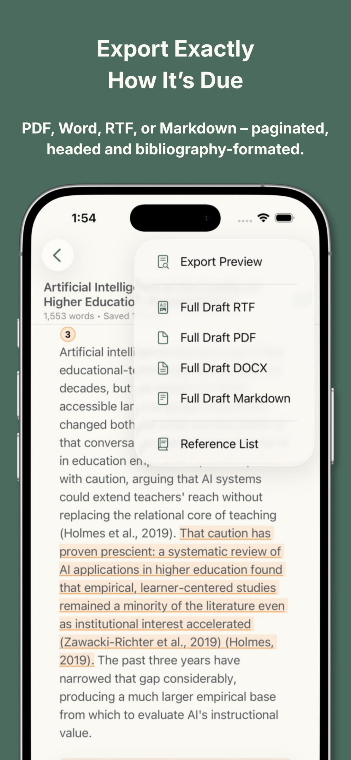 Export preview screenshot
